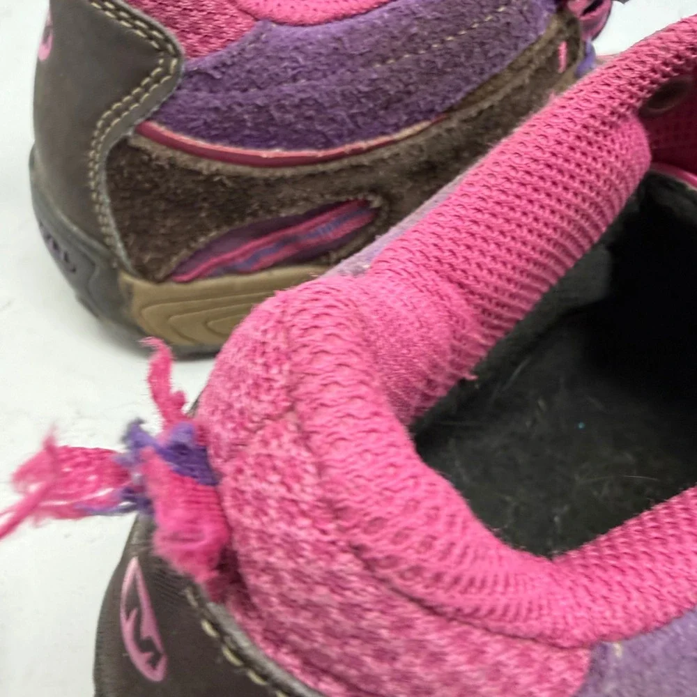 Merrell Kids Brown Pink Purple Waterproof Hiking Boots MC51952 Girls 1.5 US